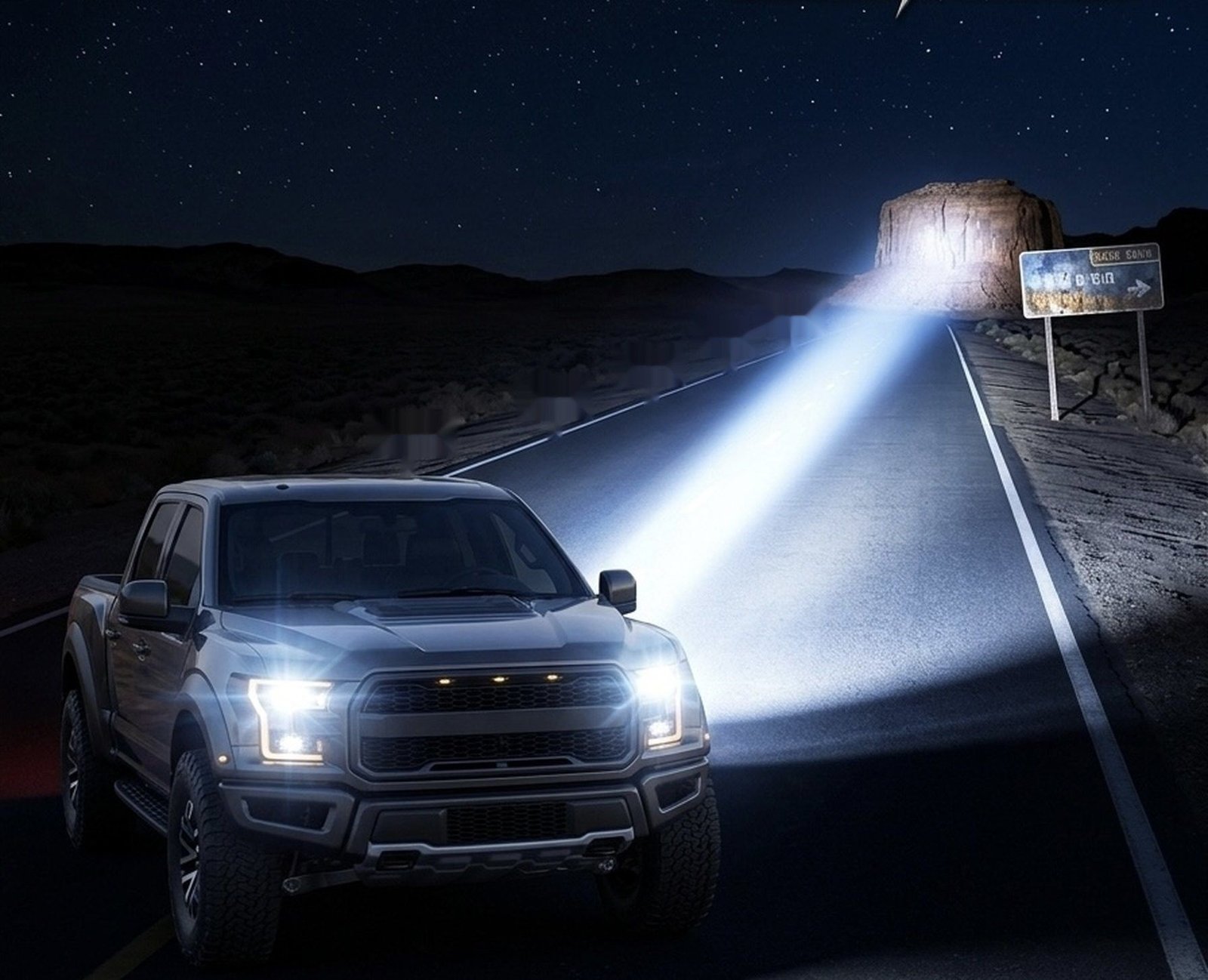 Usa Volt LED beam at night